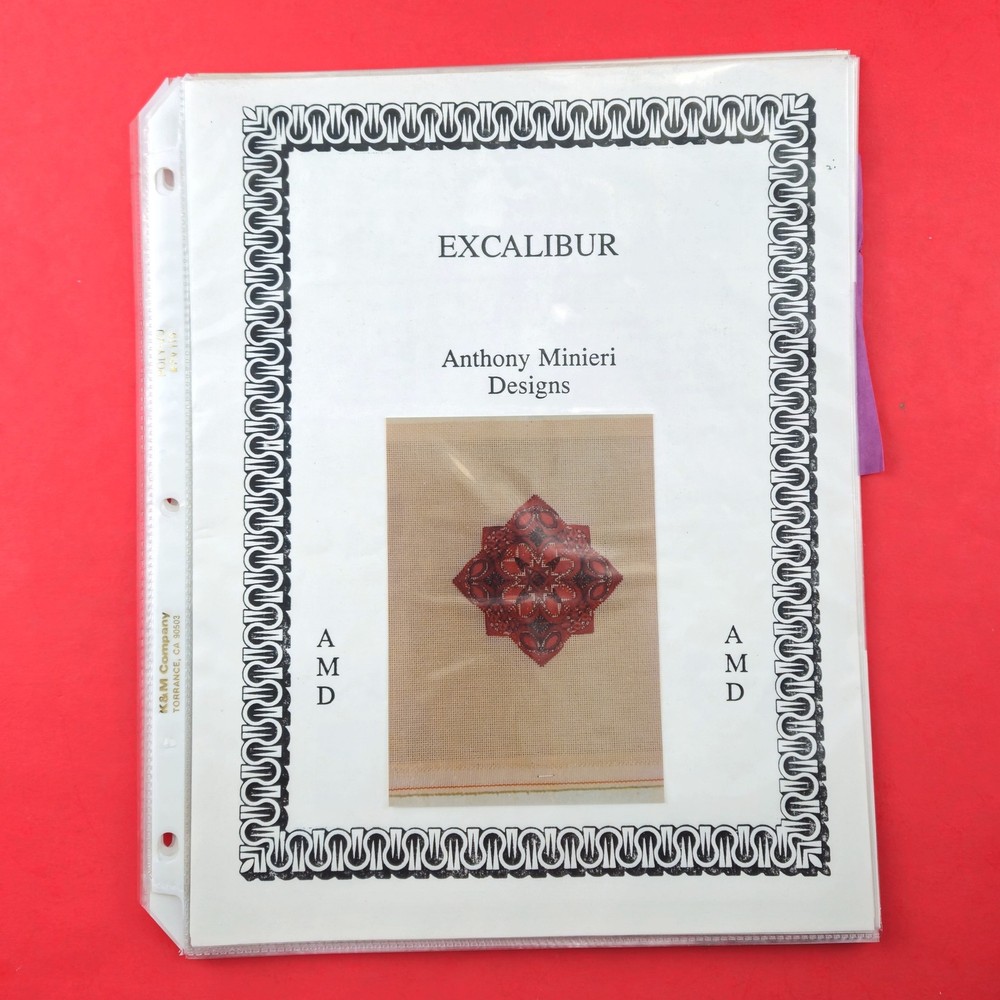 ANTHONY MINIERI NEEDLEPOINT STITCH GUIDE: EXCALIBUR PREVIOUSLY OWNED BM