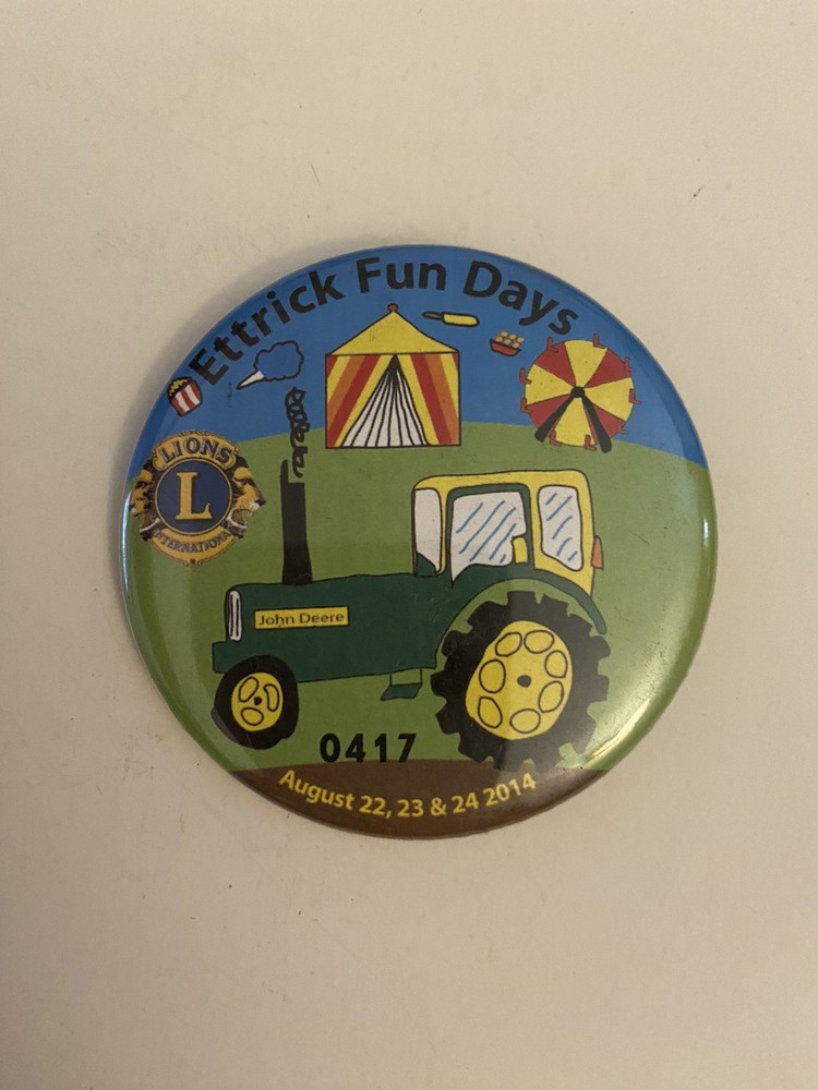 Ettrick Fun Days Wisconsin 2014 Pin Back Button P47