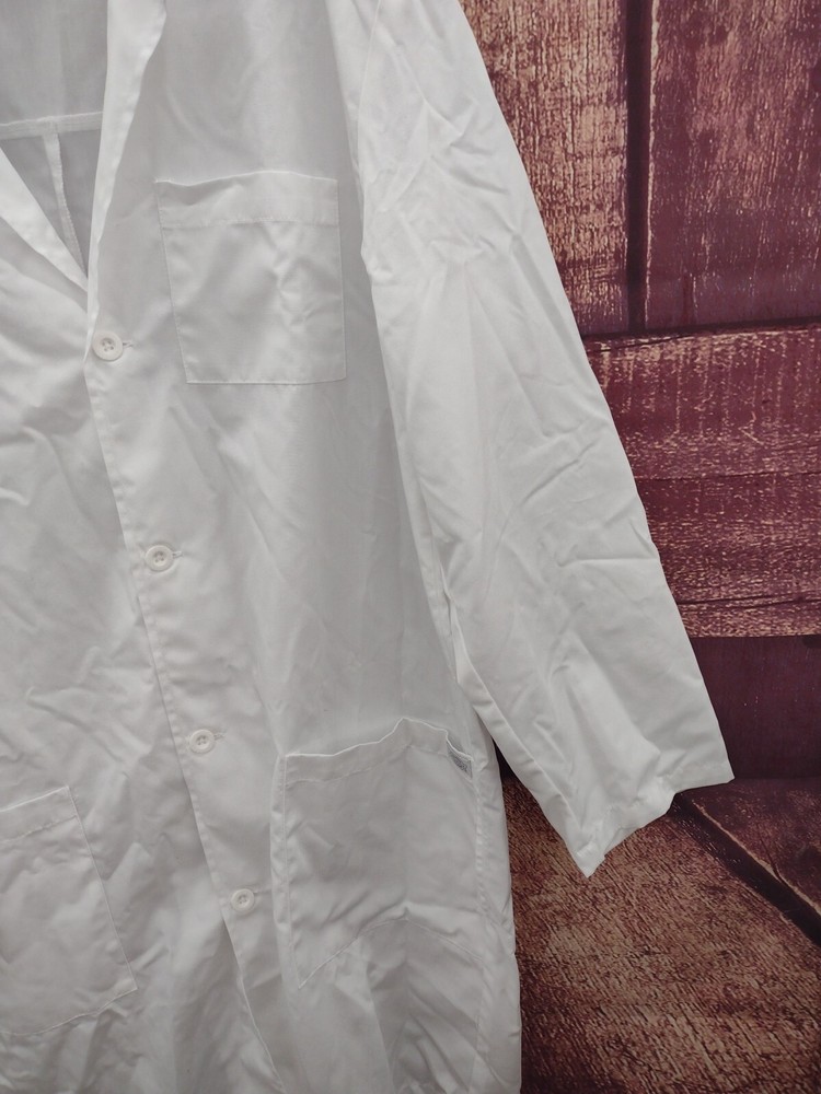 Dickies Medical Coat, White, Size Large