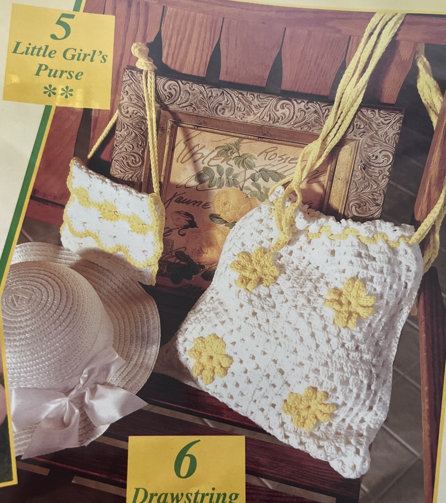 ~Crochet-Little Girls Purse And Drawstring Bag~ Pattern