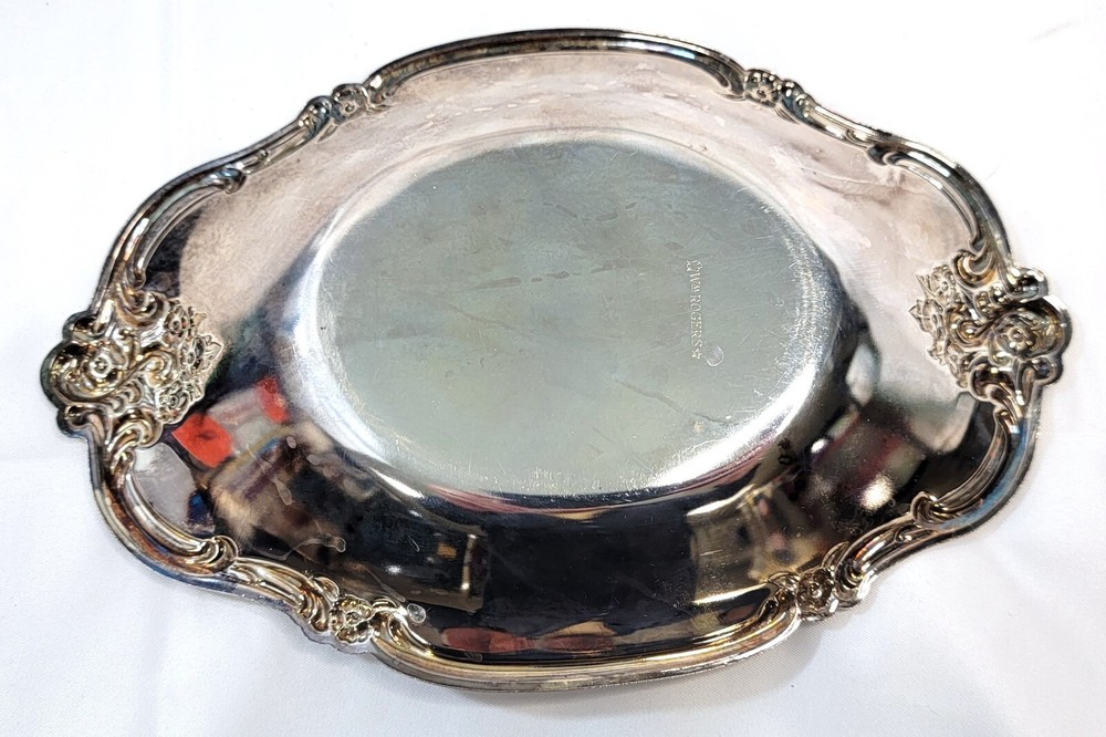 Wm Rogers Co Silver Plated Candy Oval Dish Bowl