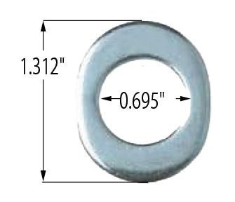 20 Keystone Tri-Lug Washers - Centered Hole