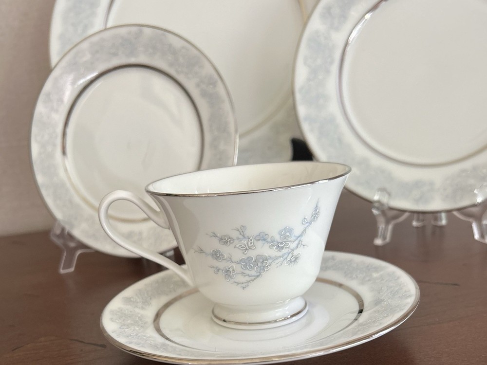 5 Piece Place Setting by Oxford Bone China, Twilight Dell Pattern, Lenox