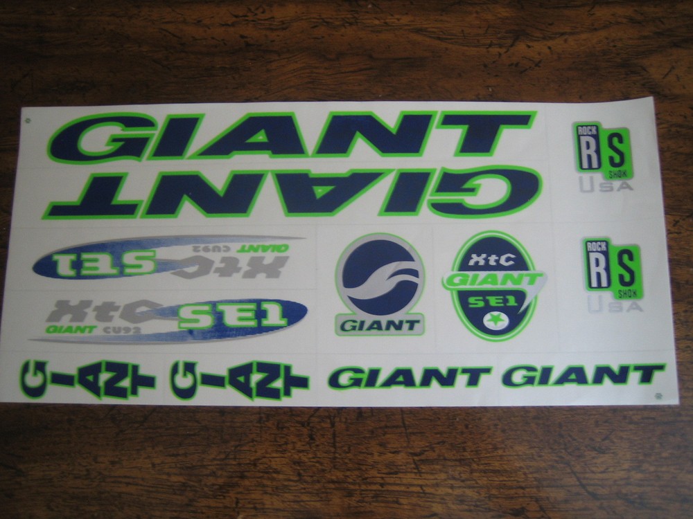 Giant Stickers Dark-Blue, Green & Silver.  XTC SE1