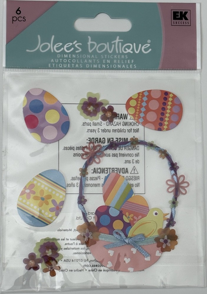 *YOU CHOOSE* - Jolee's Easter Bunny, Eggs, Basket Dimensional Stickers