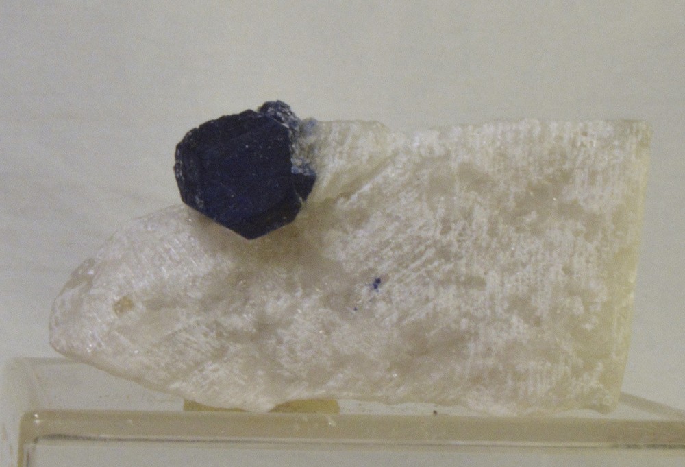 #2765 Lapis crystal on Calcite - Afghanistan