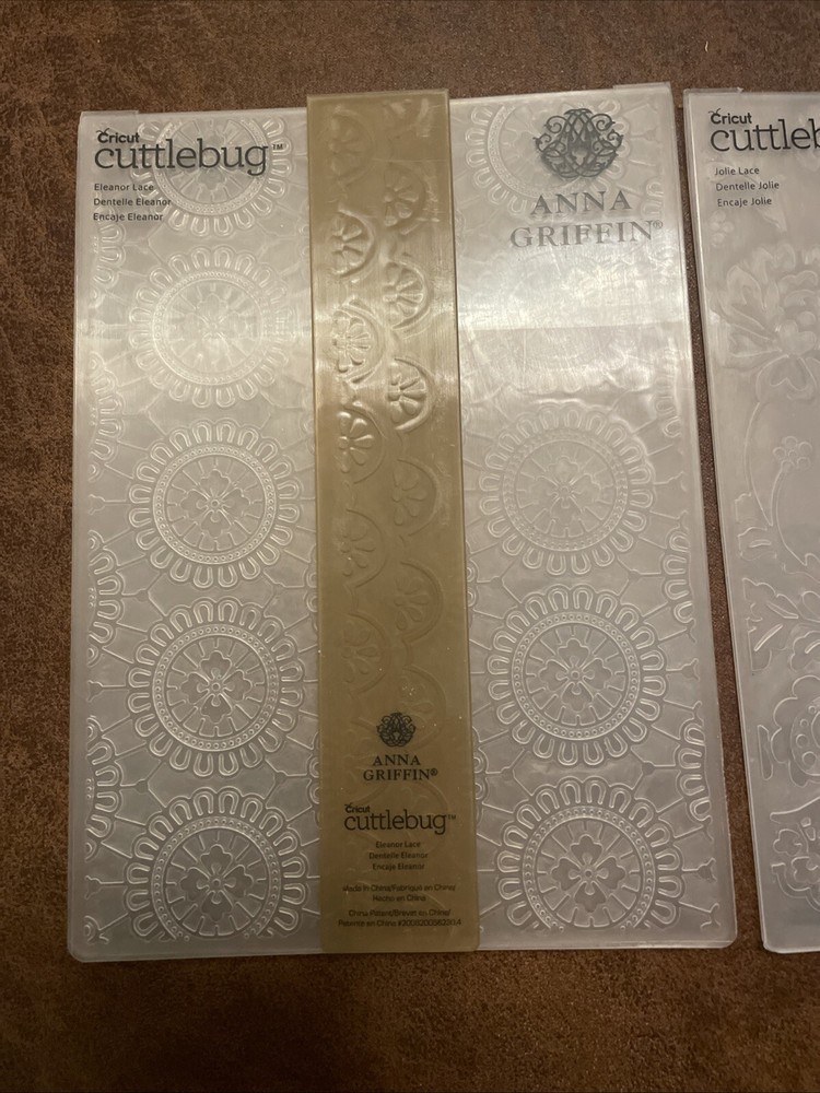 Anna Griffin Cuttlebug Eleanor & Jolie Lace Embossing Folder Set