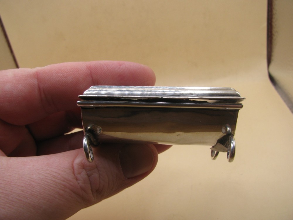 Antique Sterling Silver Table Top Stamp Box - 37.5gms