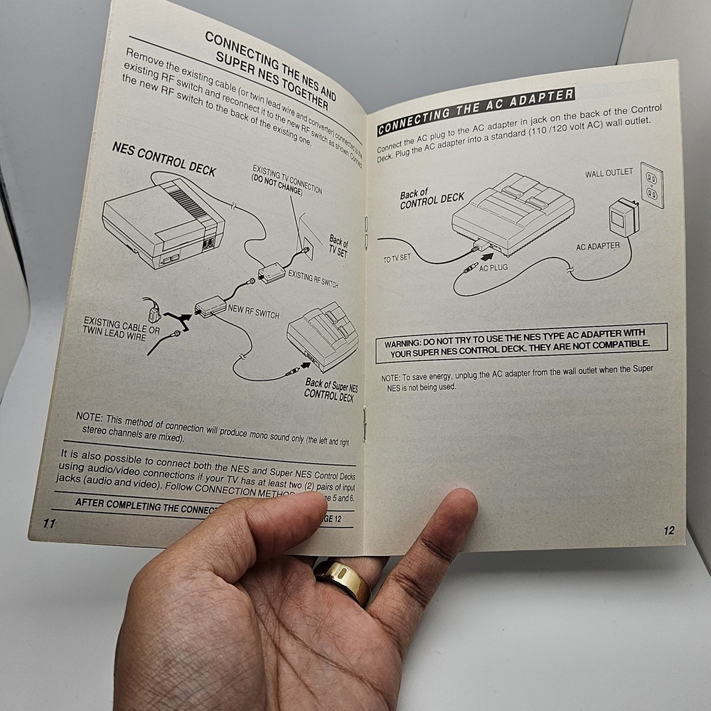 Console Super Nintendo SNES Instruction Manual Booklet Only