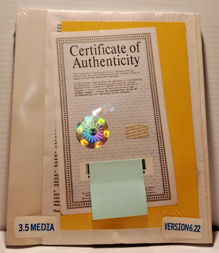 Microsoft MS-DOS 6.22 Operating System Plus Enhanced Tools 3.5" Discs ++++