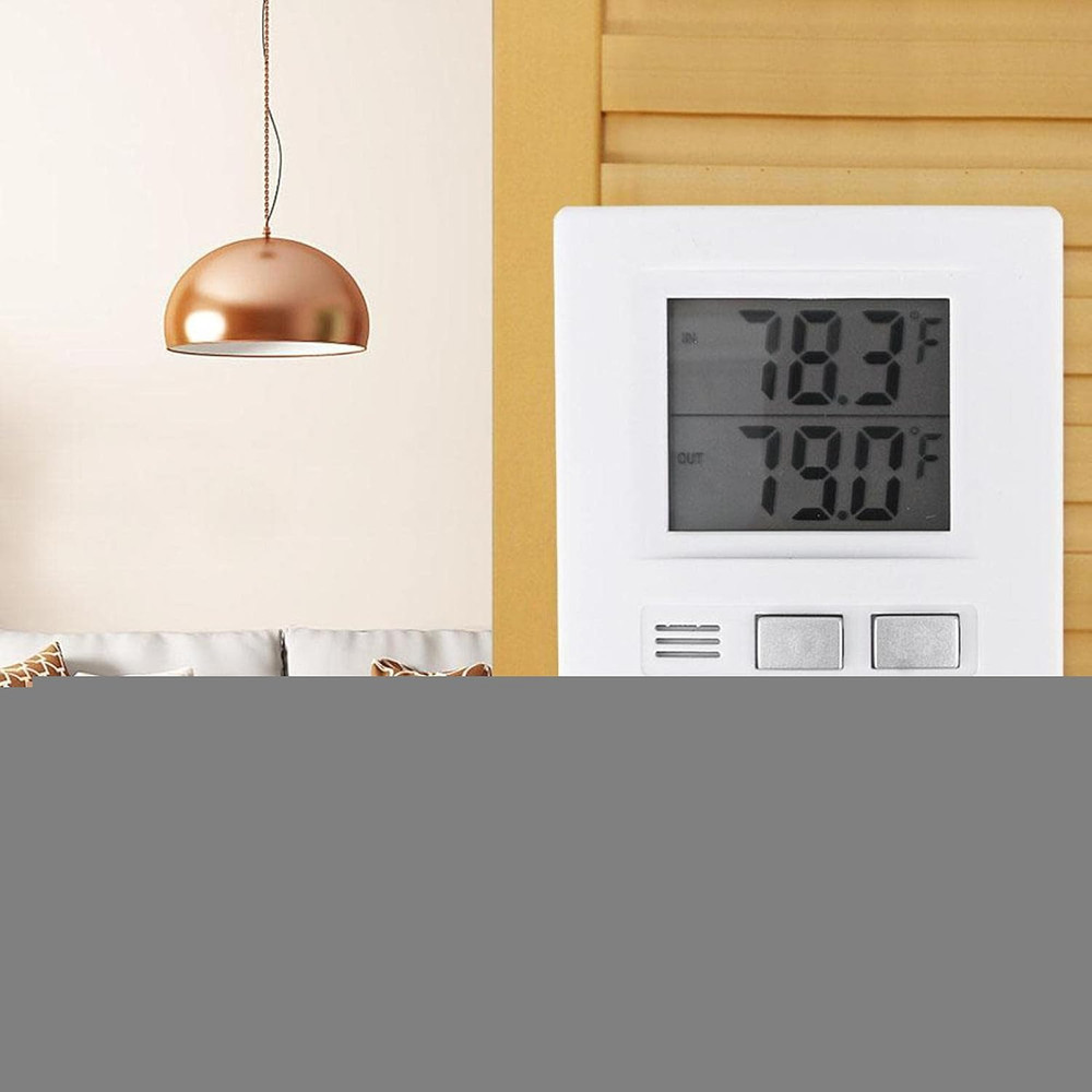 Indoor Outdoor Wired Temperature Meter, Digital Thermometer with Sensor Wire and