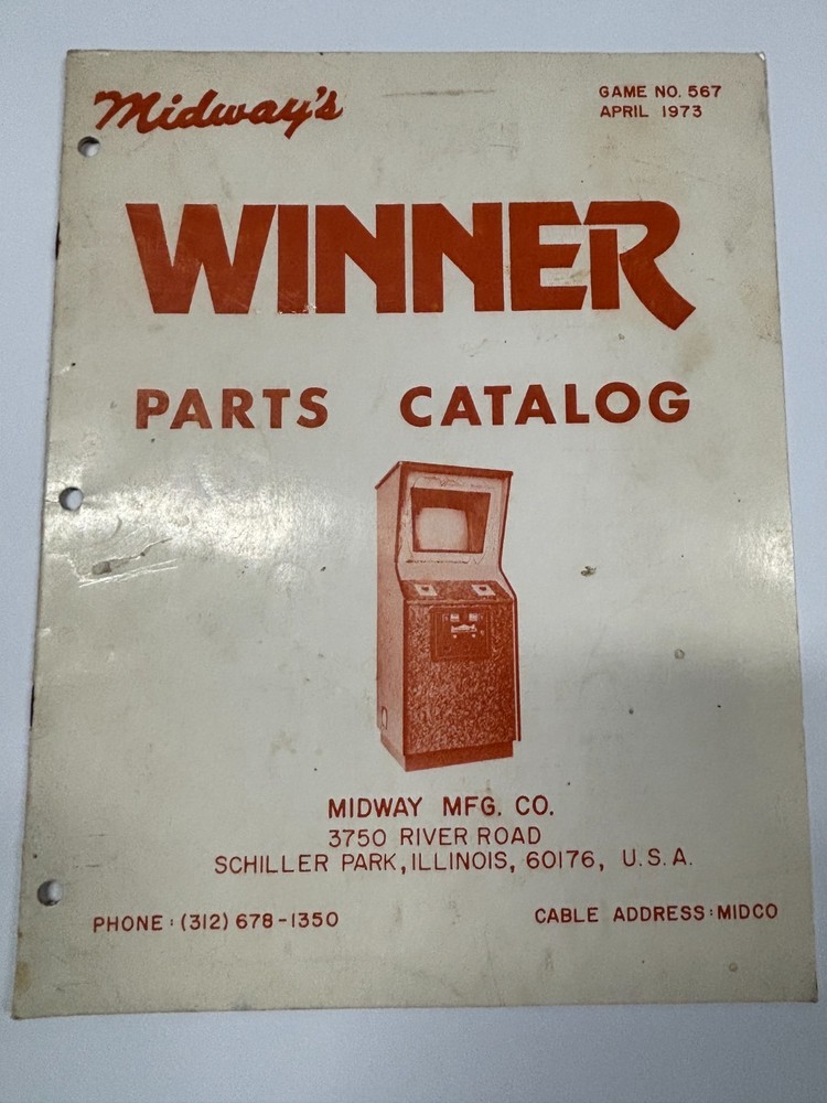 ORIGINAL-MIDWAY-WINNER-PARTS CATALOG