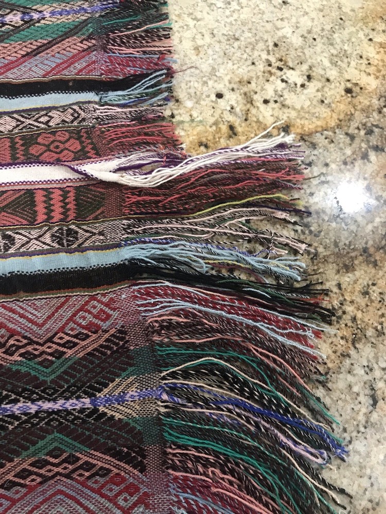 Peruvian Hand woven Aguayo Throw/Table Runner, Andean Mountain Textile