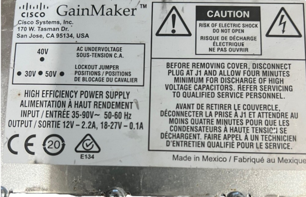 Cisco / Scientific Power Supply For Line Extender Amplifier