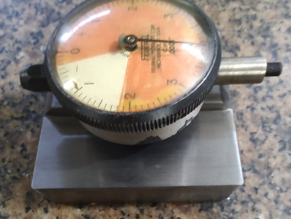 🗽FEDERAL C1K DROP INDICATOR MOUNTED TO TOOLMAKER BUILT HARDENED 3" X 3" BASE