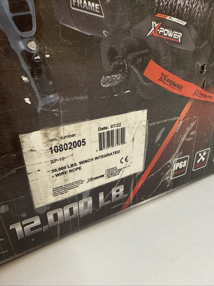 XPower, 10000 LBS. WINCH INTEGRATED - STEEL, Capacity (Line Pull) 10802005