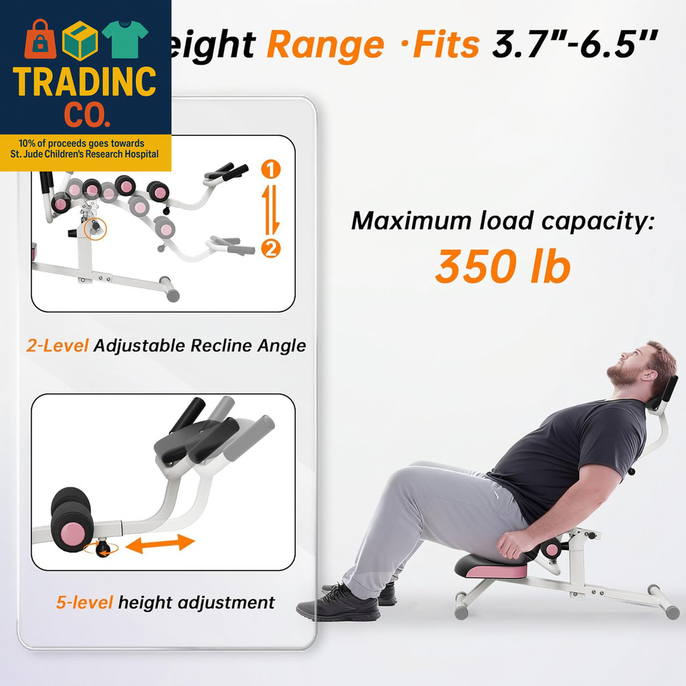 Inversion Table for Back Pain Relief - 350Lbs Capacity, Improve Posture and Spin