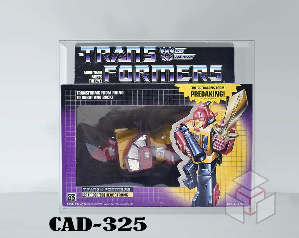 Pre-ORDER Acrylic Display Case for transformers HASBRO G1 Predacons Boxed