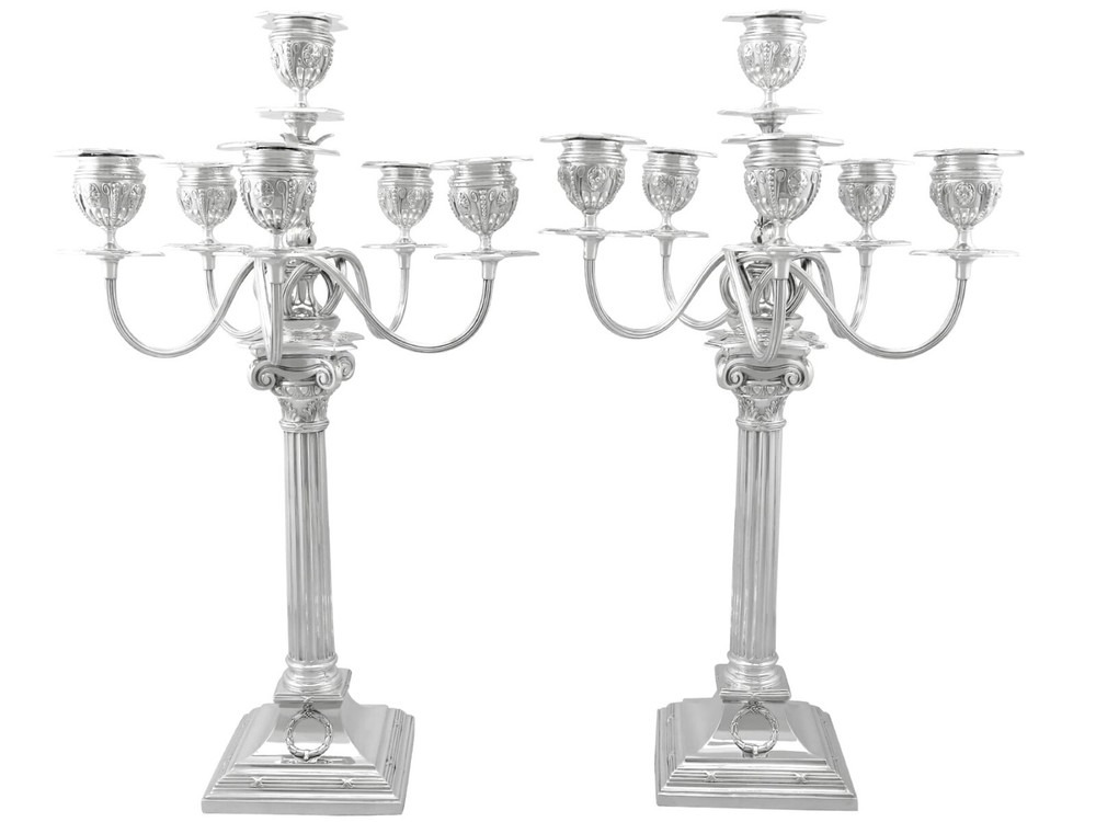 Antique German Silver Candelabra