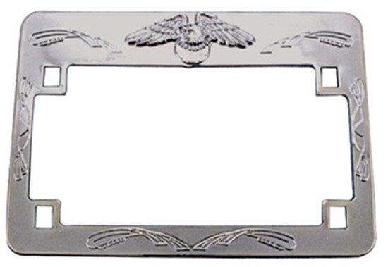 Chrome Eagle License Plate Frame For Harley Chopper Bobber 13202