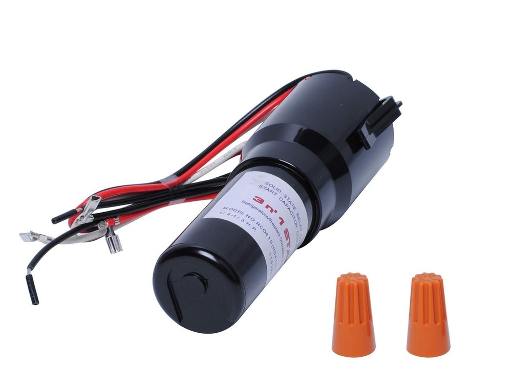 Durable Compressor Hard Start Kit for 1/4-1/3 HP Refrigerators & Freezers