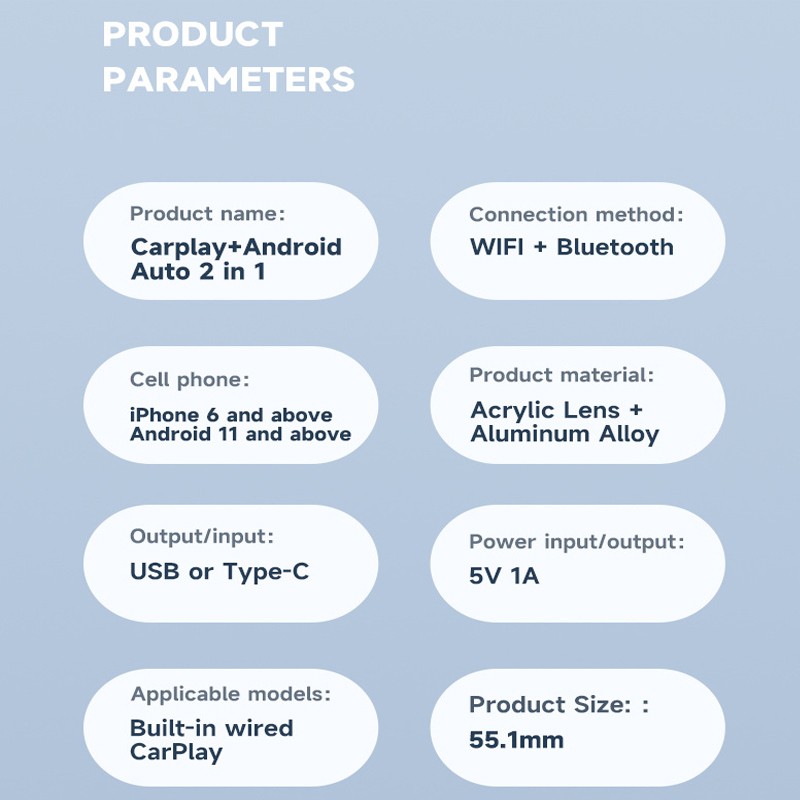 Upgrade Wireless CarPlay Adapter USB for iOS 10 /Android 11