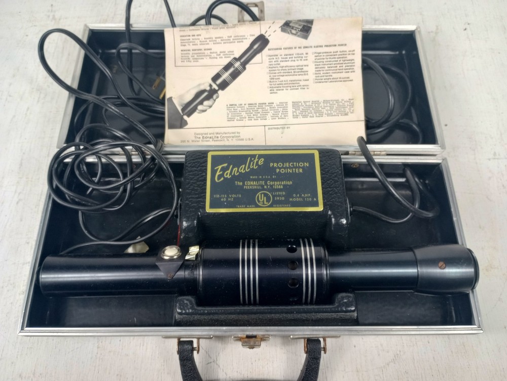 EDNALITE  120A Vintage Projection Pointer W/ Original Case