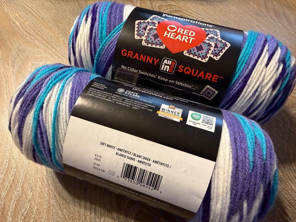 red heart all in one granny square