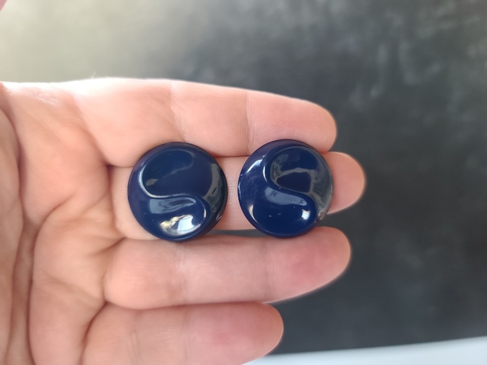 Vintage Red And Blue Stud Earrings Lot