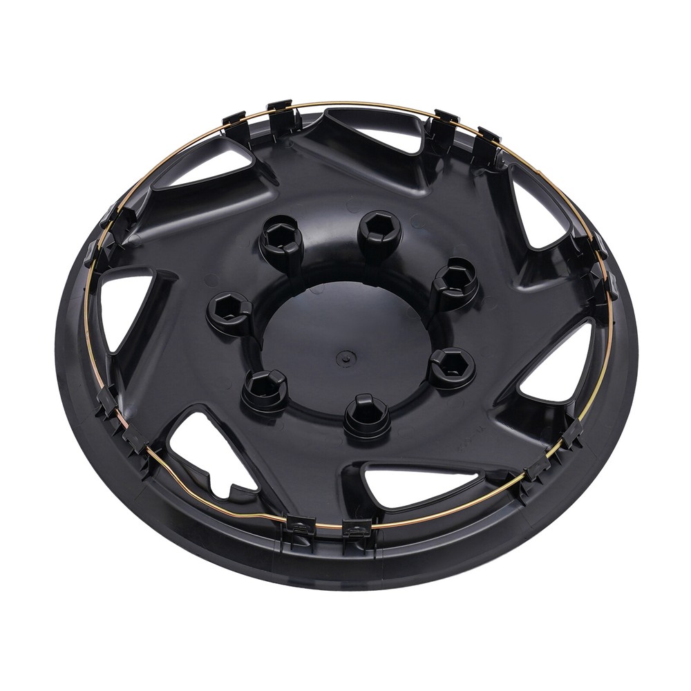 For Ford E250 E350 E450 Econoline 1999-2018 Black Hub Caps Rim Simulators 4pcs