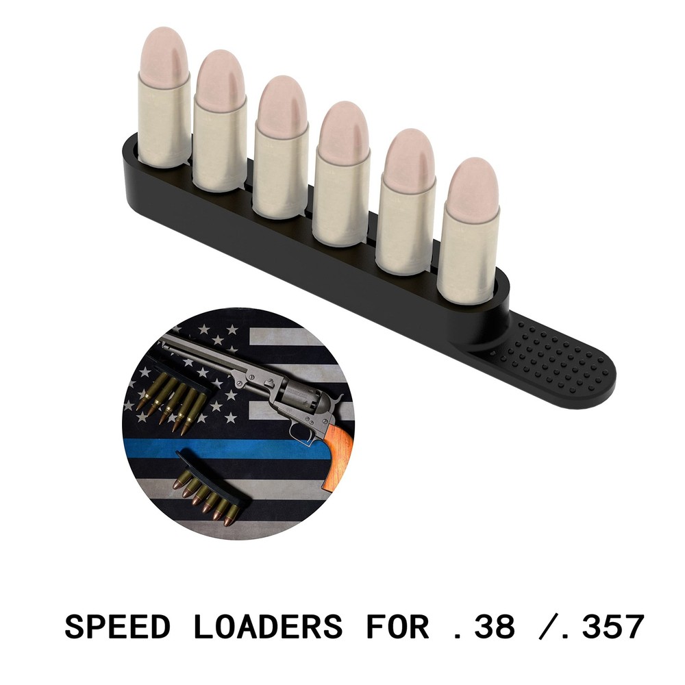 Speed Strips 6 Round, Adoreal 6 Pack Loaders for 38/. 357 Black