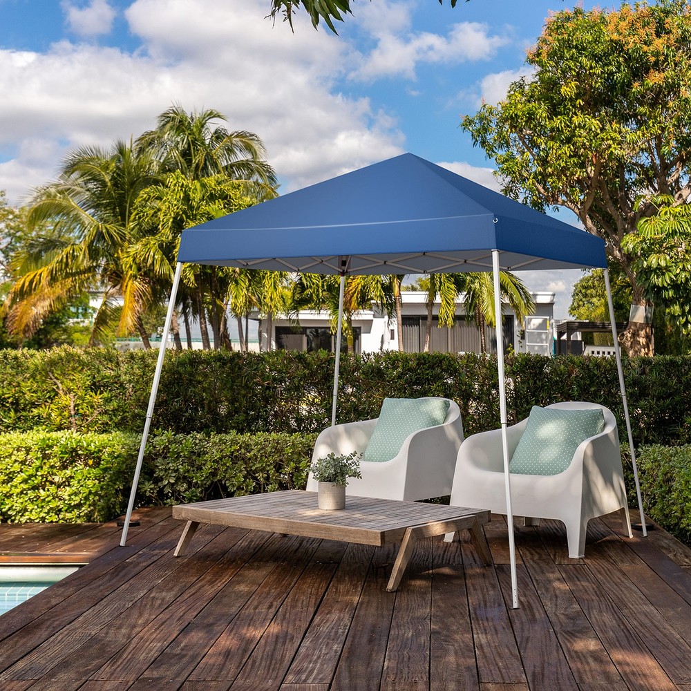 2.4 x 2.4m Portable Home Use Waterproof Folding Tent Blue