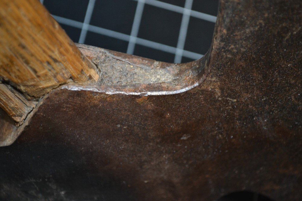 BEATTY - BROAD AXE WITH ANTIQUE HAND MADE HANDLE