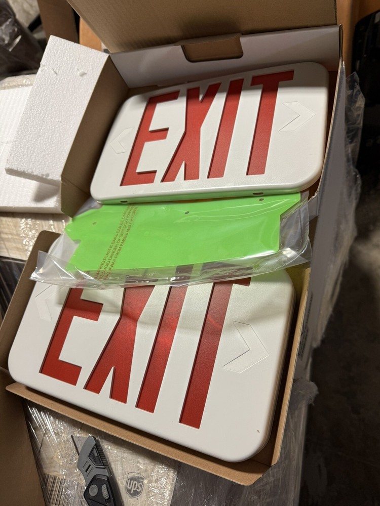 Exit sign LED Light 7”x12” BV EZRXTEU2RGW