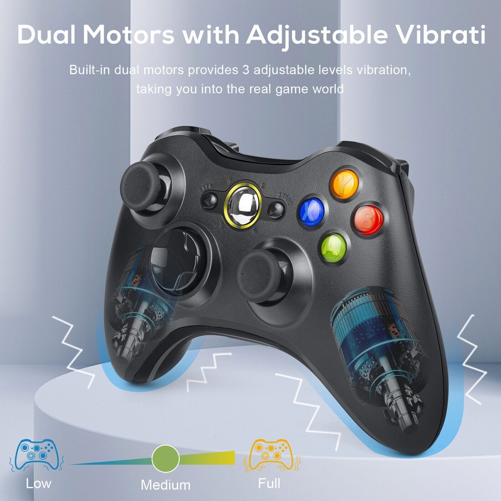 For Microsoft Xbox 360/360S/360E Controller Wireless PC Windows 11/10/8/7