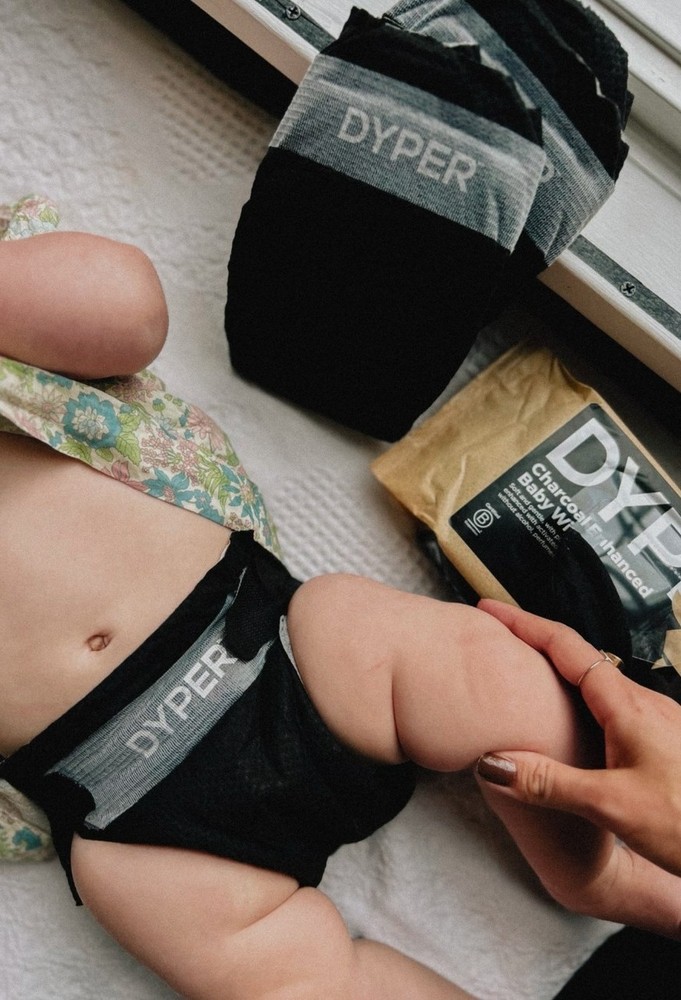 DYPER Charcoal Enhanced Disposable Diapers - Size 1 - 34ct