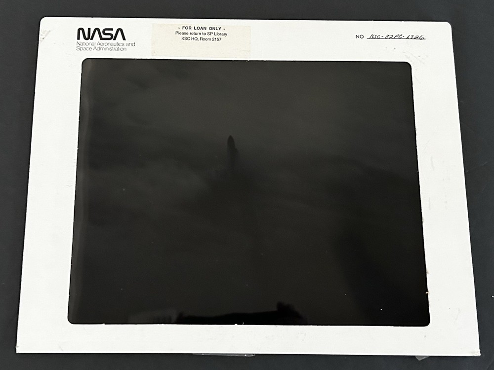 1982 NASA KSC Space Shuttle Orbiter Clouds Fog Crawler Presentation Transparency