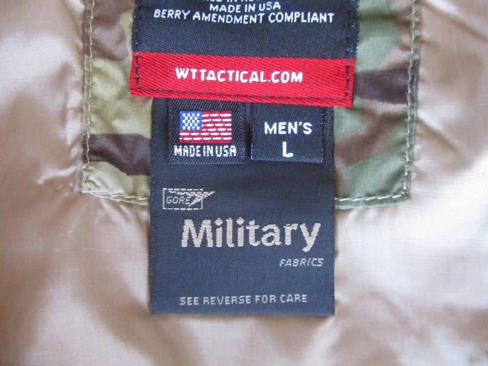 NWT, WILD THINGS TACTICAL Multicam, OCP, Low Loft Puffer AFSOC Jacket, LARGE