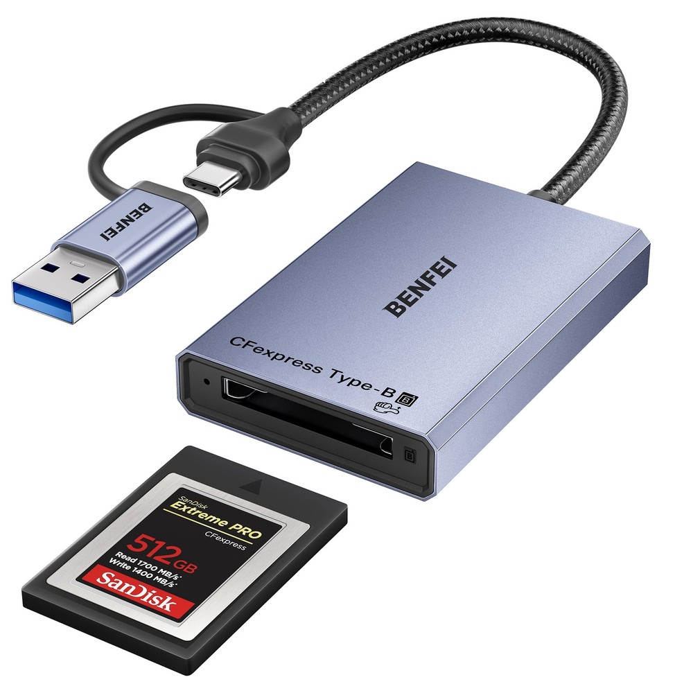 BENFEI CFexpress Type B Card Reader with USB 3.2 (Gen 2) CF type-B, Grey