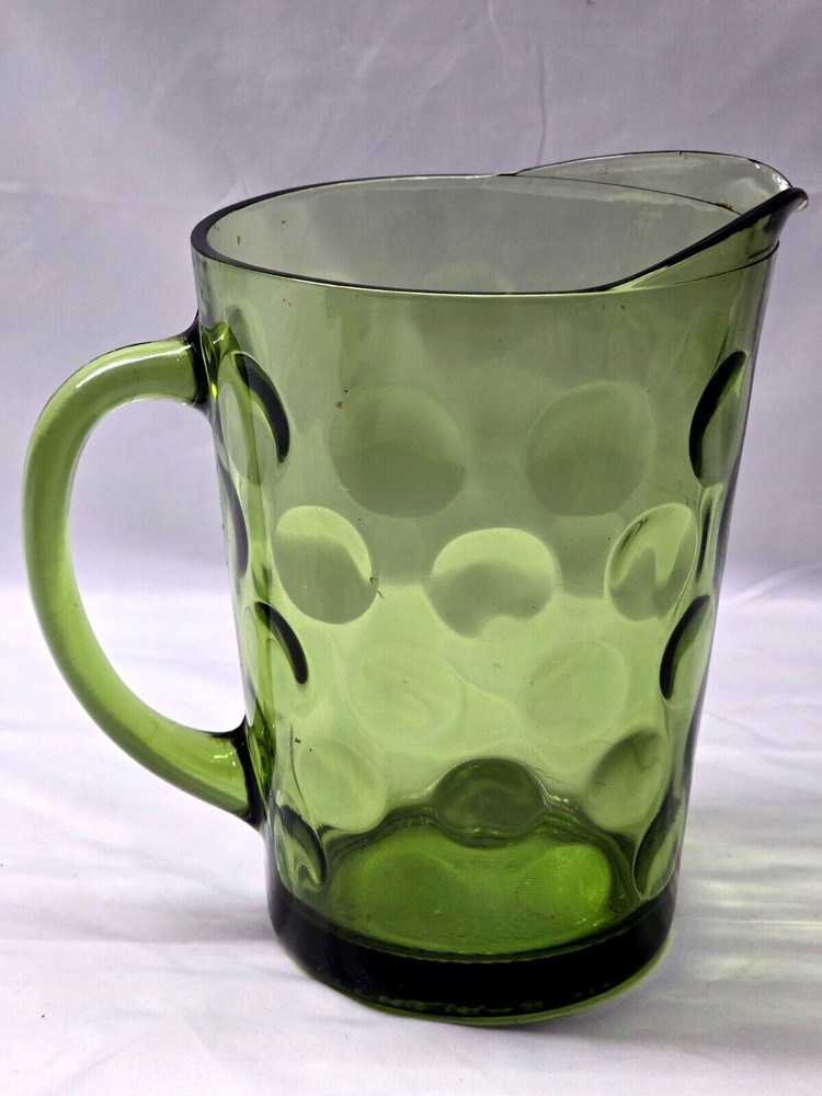 Hazel-Atlas Eldorado Avocado Glass Pitcher 54 oz