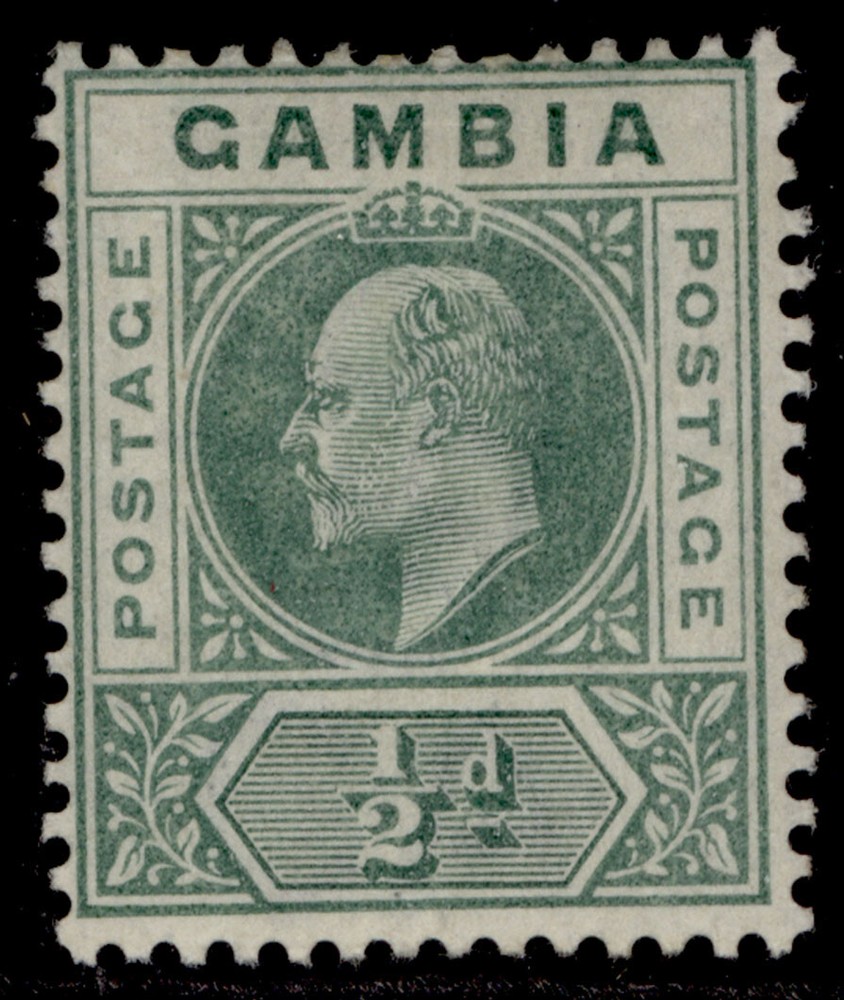 GAMBIA EDVII SG45, ½d green, M MINT.