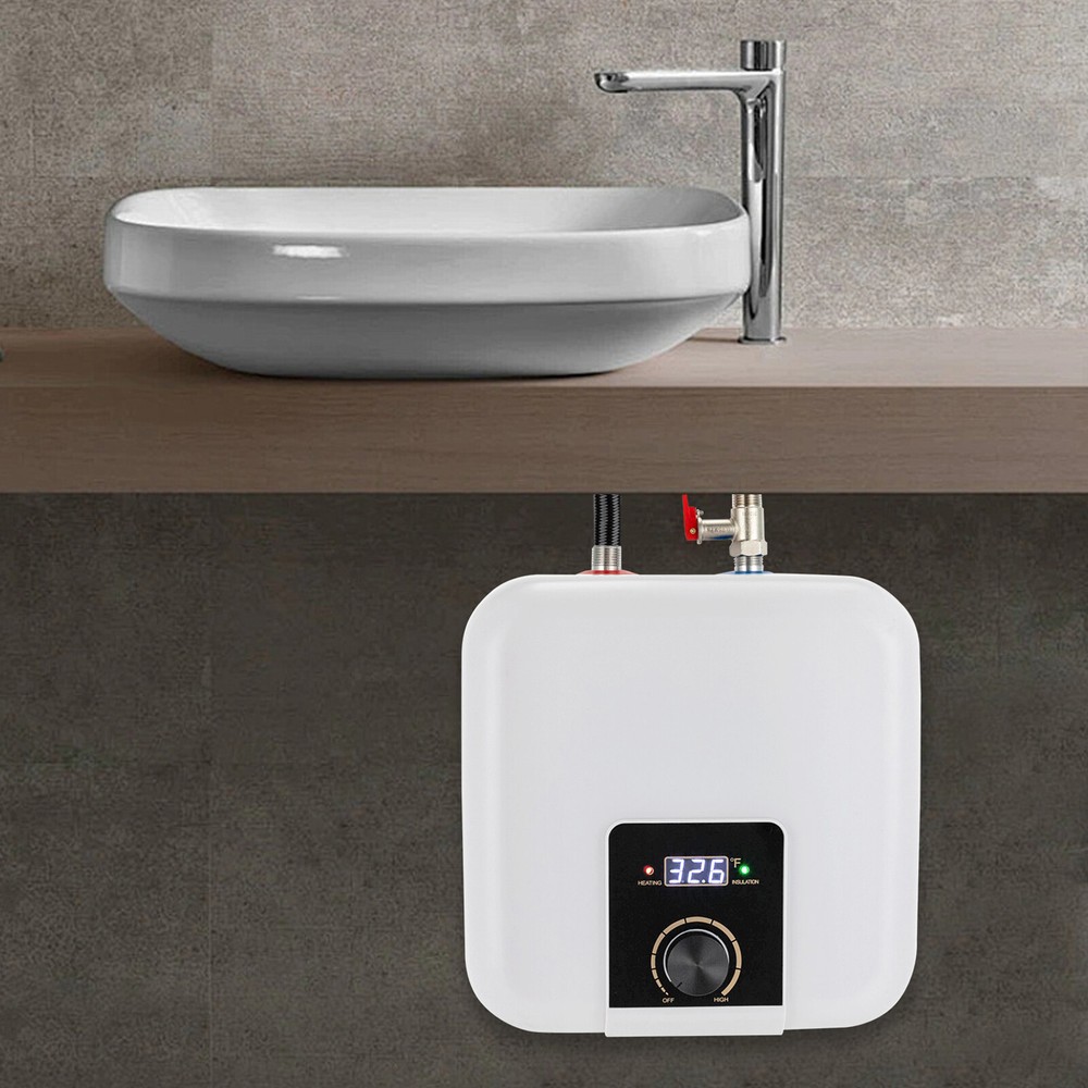 8L/2.11 Gallon Water Heater Wall Mounted Square Electric Water Heater 1500W