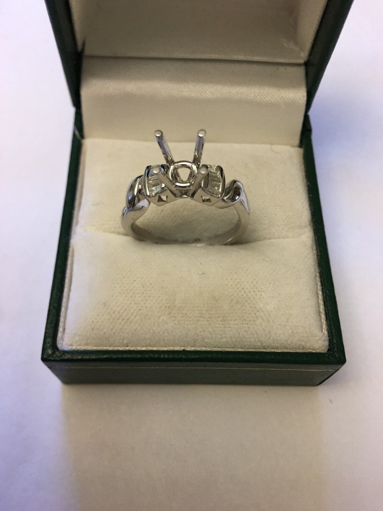 Solid 18k Gold And Diamond Engagement Ring Mounting