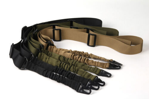 Tactical Gun Rifle Sling Shoulder Strap 1 Single Point / 2 Point Adjustable Belt