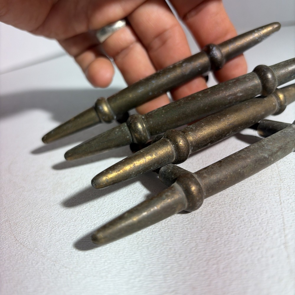 Vintage Mid Century Modern Rustic Drawer Pulls Handles Set Of 4