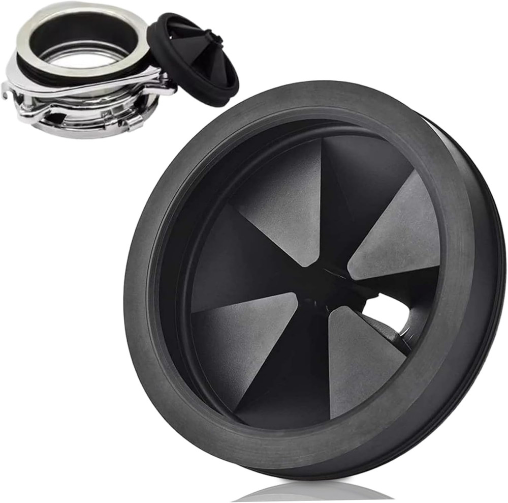 Garbage Disposal Rubber Insert, Garbage Disposal Splash Guard 3.15" Quiet Black