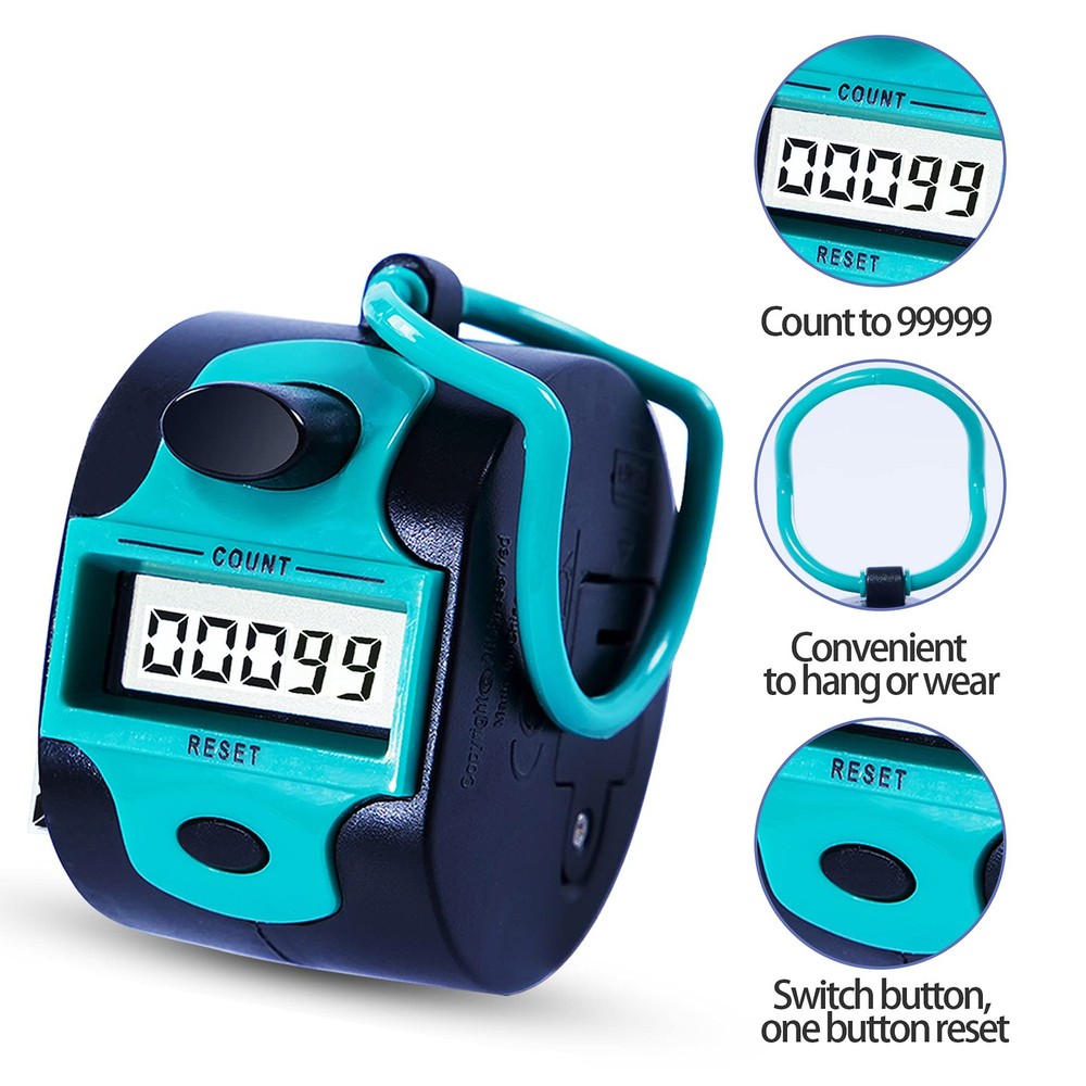 5Digit Manual Digital Clicker Counters for Row, Golf, Crochet & Knitting 4
