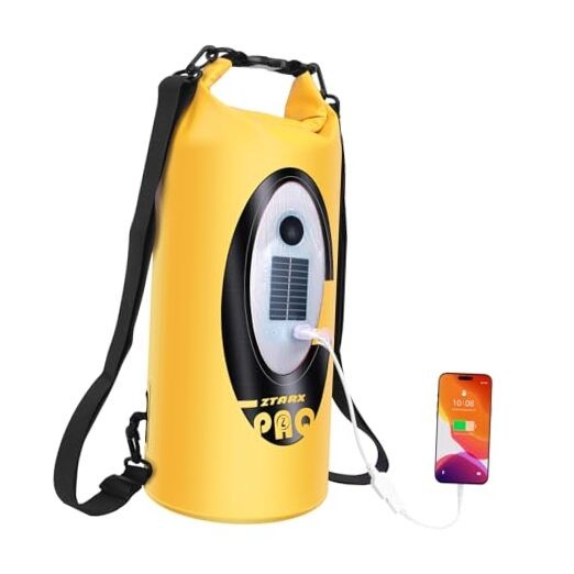 Solar/Battery Powered Multi-Functional Backpack with Bluetooth 10L Yellow