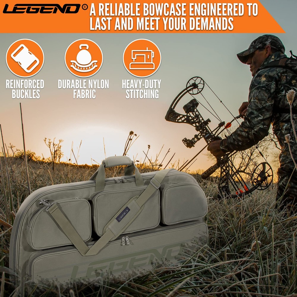 Legend Alpha Compound Bow Case - Fits MTM Ultra Compact Arrow Cases - Archery...
