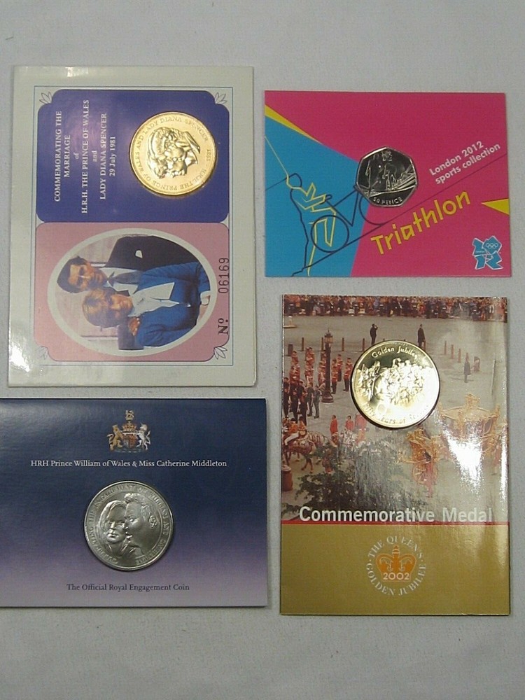 4 UK Britain Commemorative Coins/Medals.  #12